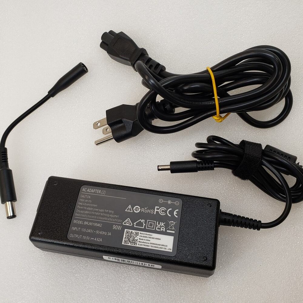 90W AC Power Adapter Charger (19.5V, 4.62A) with DC Adapter Cable BRJ90195462